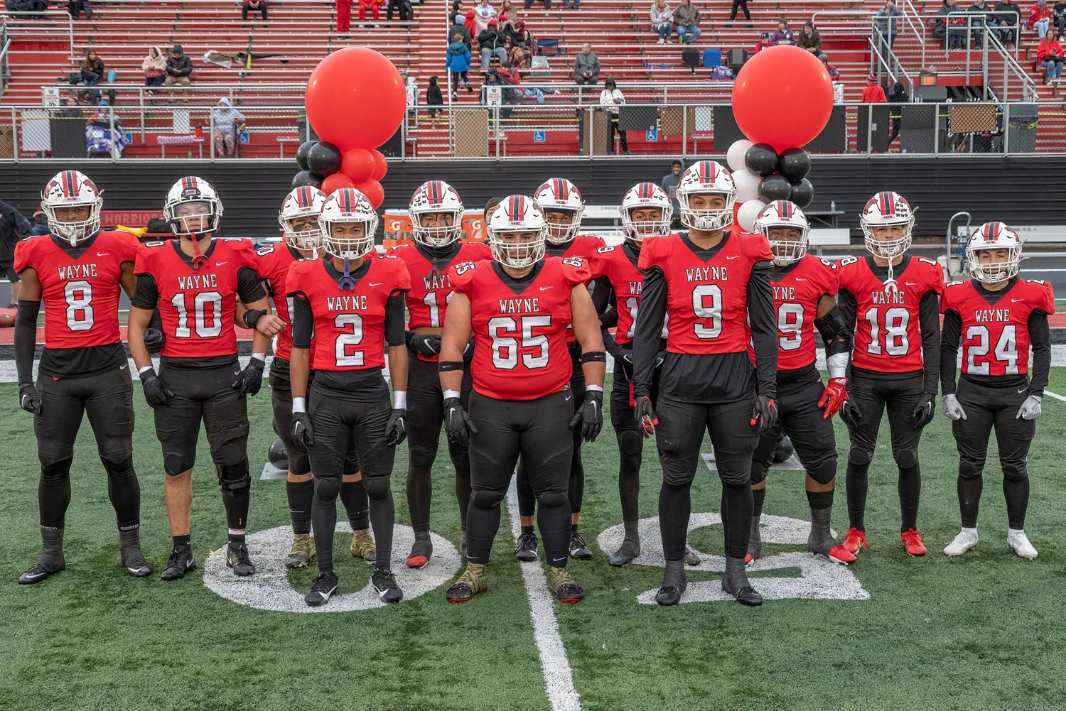 Seniors prior to kickoff