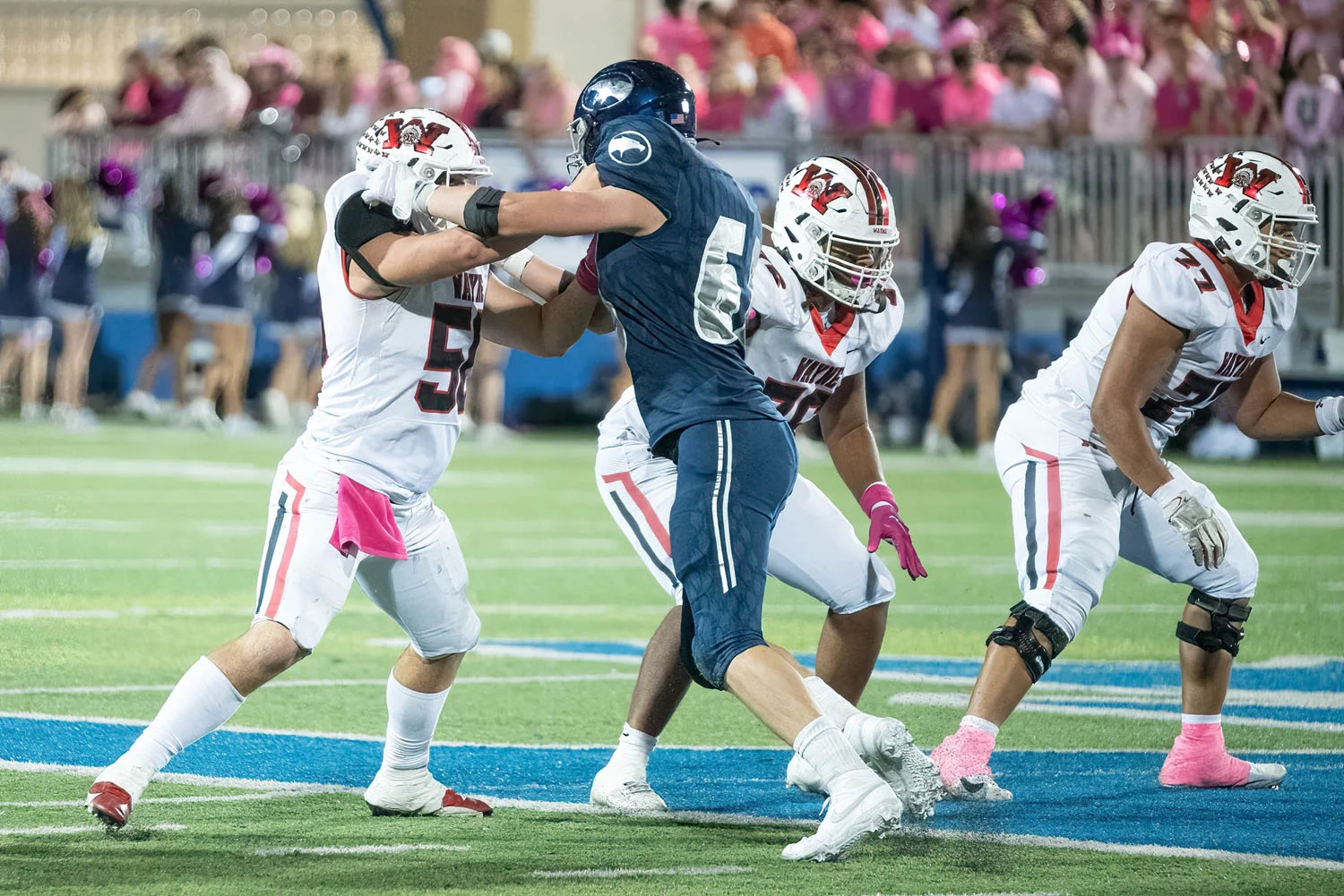 Wayne offense making the blocks