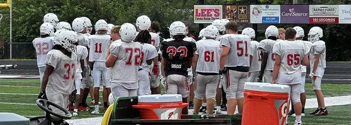 Wayne Warrior Scrimmage Huddle